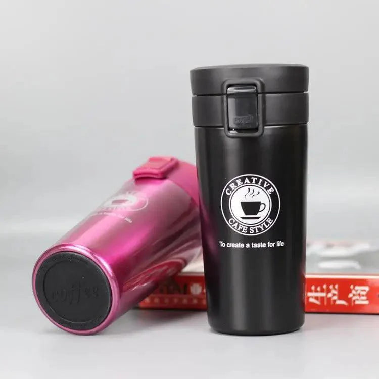Stainless Steel Travel Coffee Mug – 380ml Insulated Thermos Tumbler