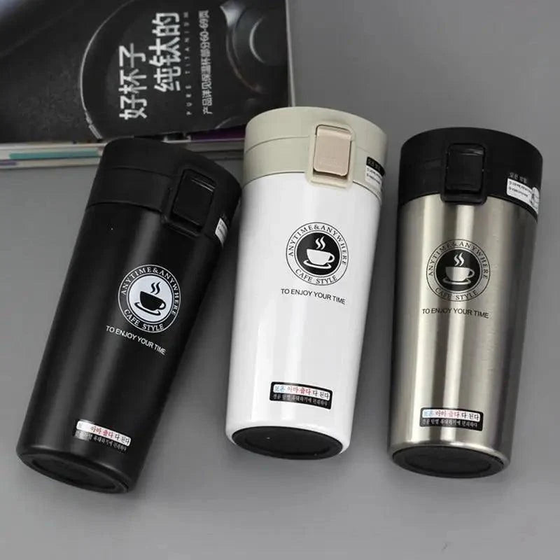 Stainless Steel Travel Coffee Mug – 380ml Insulated Thermos Tumbler