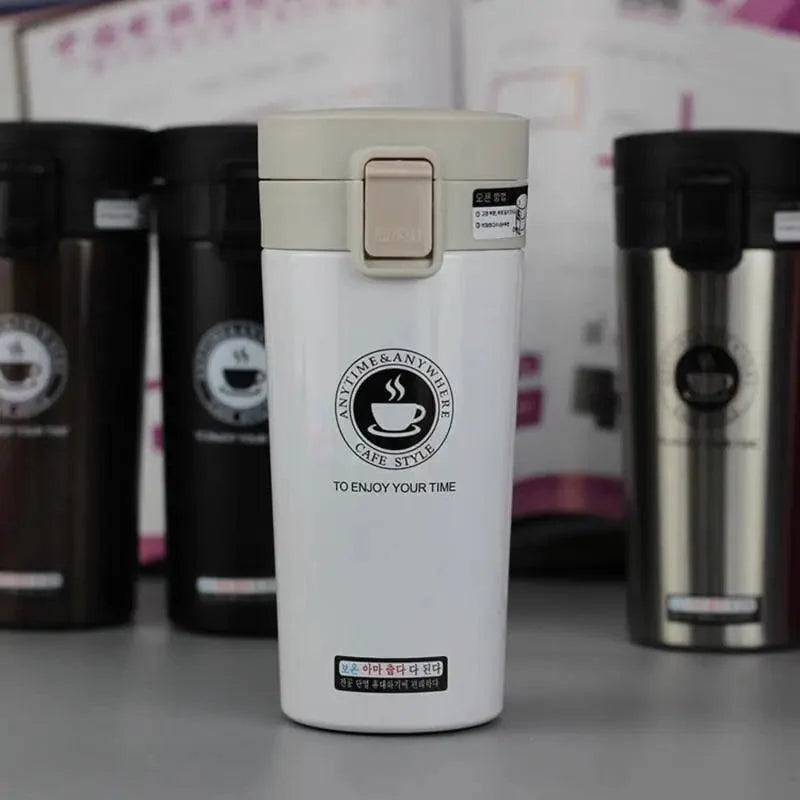 Stainless Steel Travel Coffee Mug – 380ml Insulated Thermos Tumbler
