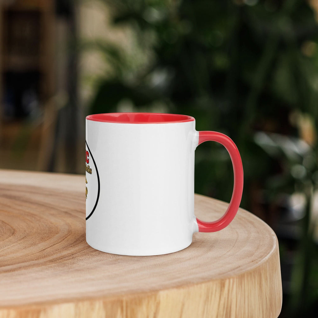 USMC Marine Corps Coffee Mug — Semper Fidelis | Red Inside & Handle - Flavorful Bliss Coffee Company