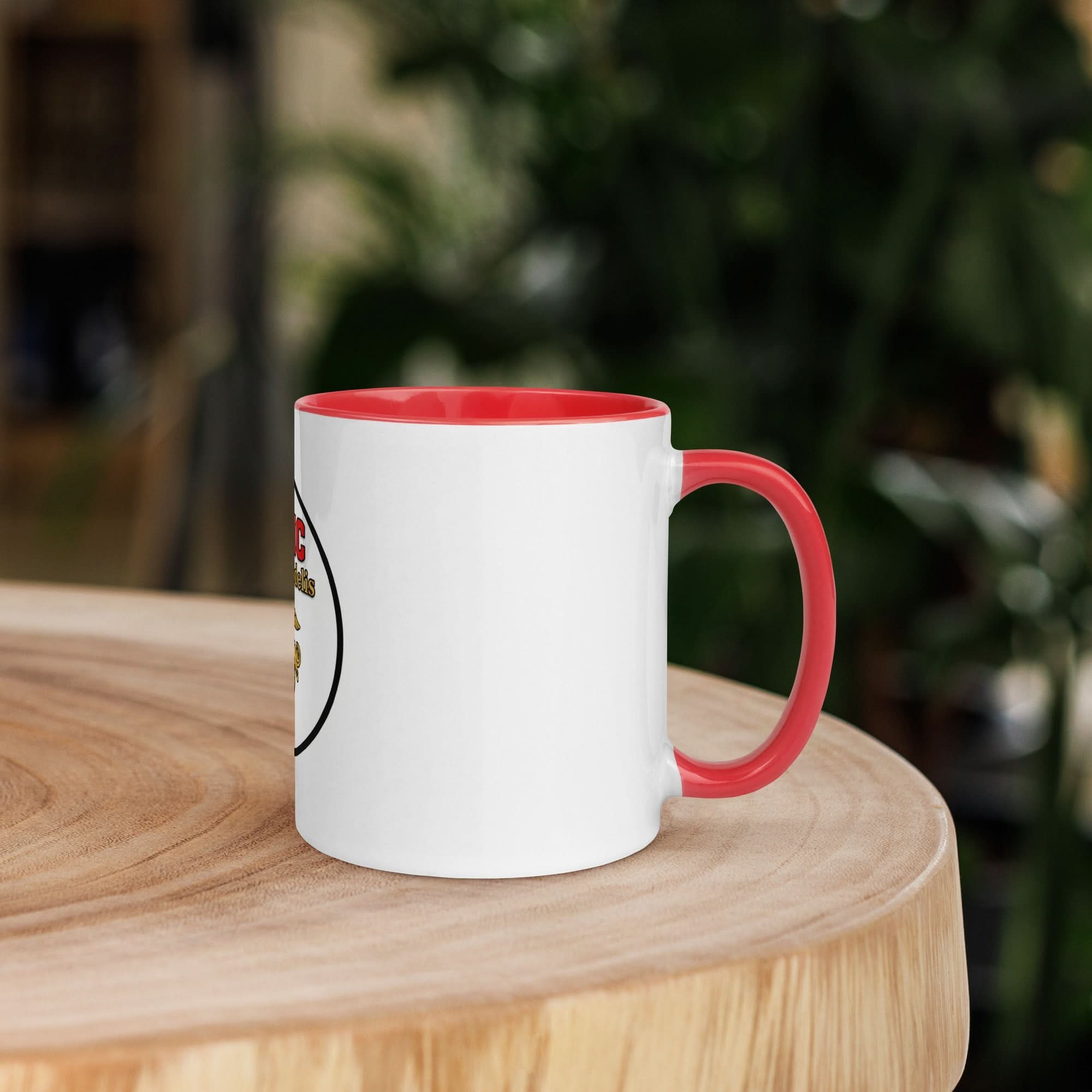 USMC Marine Corps Coffee Mug — Semper Fidelis | Red Inside & Handle - Flavorful Bliss Coffee Company